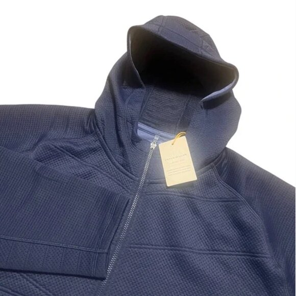 Peter Millar Orion Performance Crown Sport Quilted Hoodie Golf Jacket Navy - Picture 3 of 5